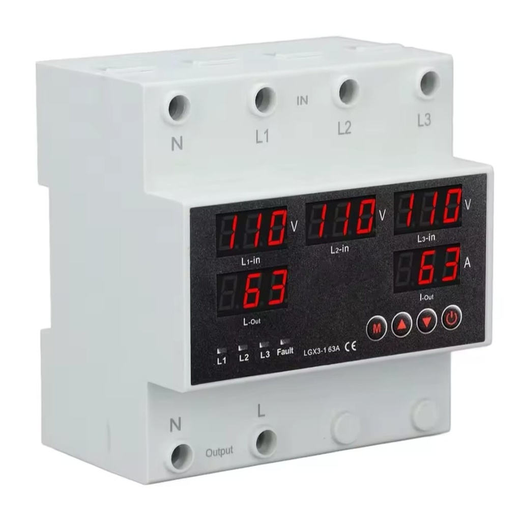 Interruptor de Transferencia ATS LGX3-1 con Pantalla Led 2P 63A 110V